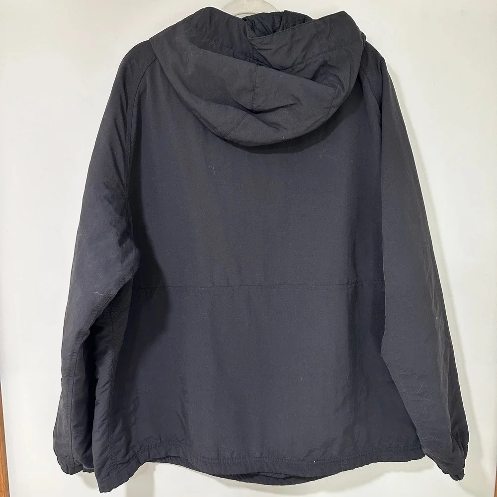 LL Bean Anorak Jacket Insulated Mountain Classic Nylon Mens XXL Black 505355